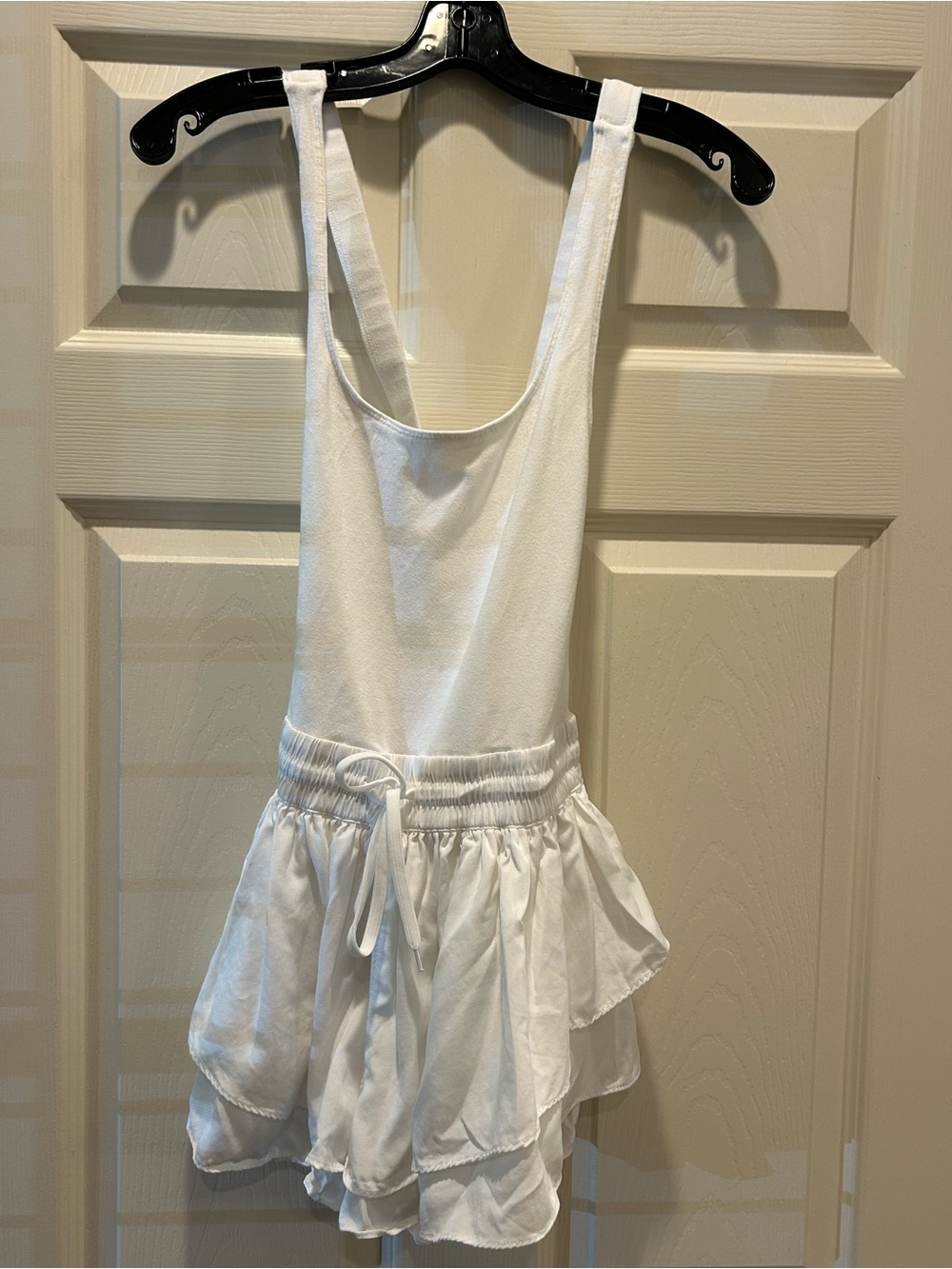FP Movement by Free People Cream Racerback Tank attached skort